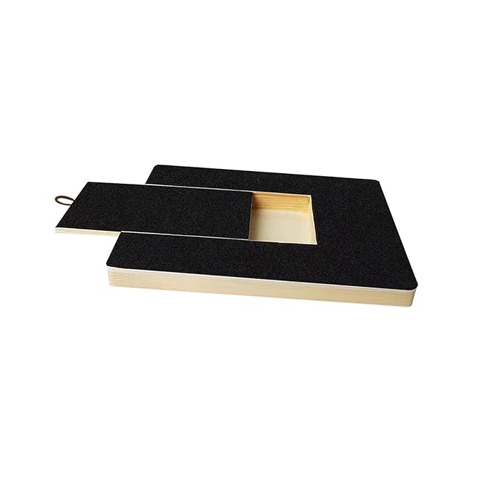 Dog Nail Scratch Pad with Snack Box – Wood Nail Care Board for Dogs